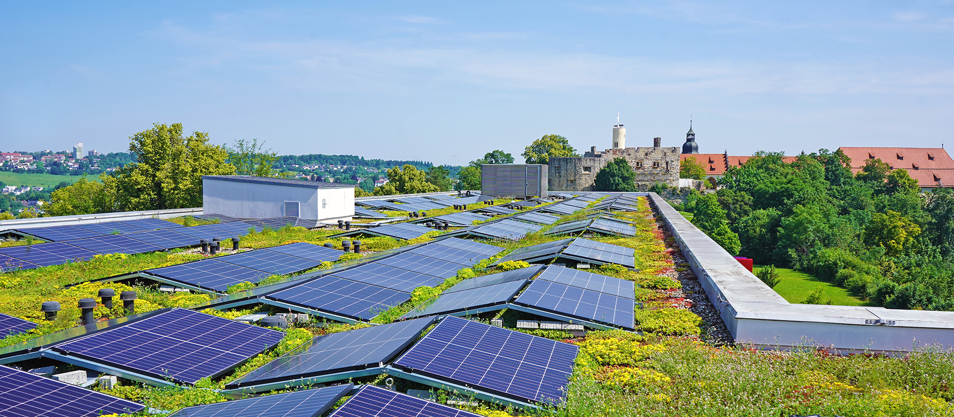 PV-Analge auf dem Schlosshotel Hellenstein in Heidenheim an der Brenz